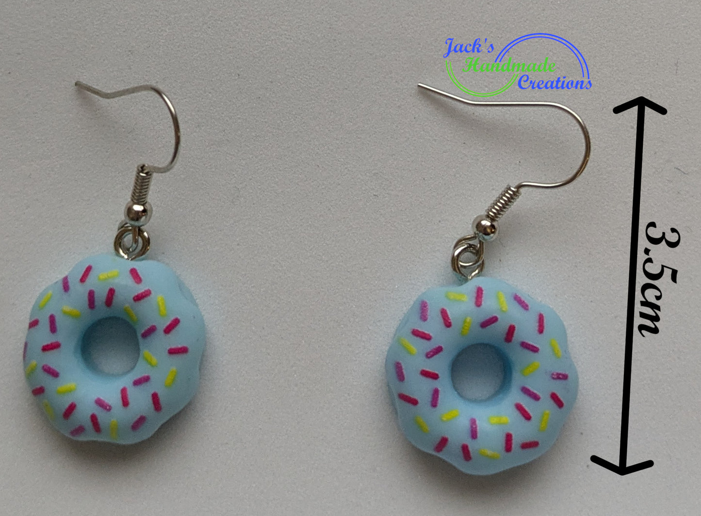 Blue Doughnut Earrings
