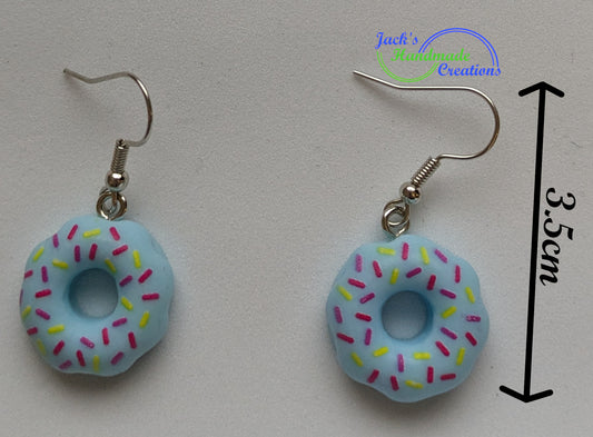 Blue Doughnut Earrings