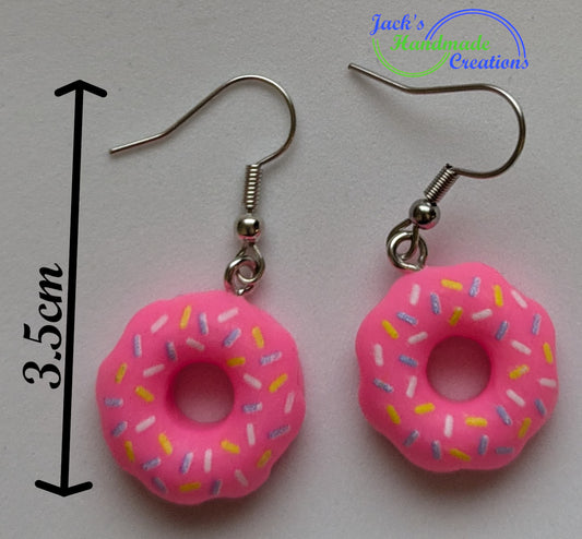 Pink Doughnut Earrings