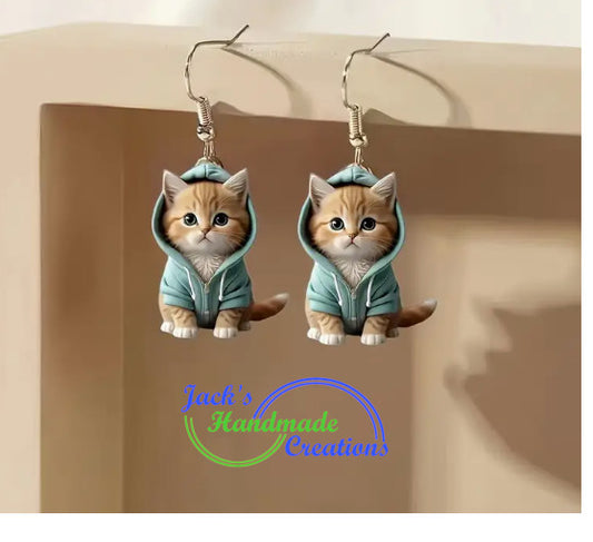 Acrylic Cat Earrings